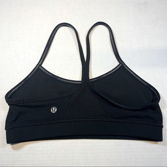 Lululemon black power Y sports bra mesh back - Picture 1 of 6